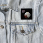 Pluto und Charon 9. oder Zwergplanet Sonnensystem Button (Beispiel)