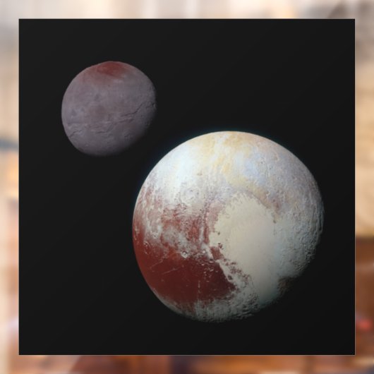Pluto und Charon 9. oder Zwergplanet Sonnensystem Fensteraufkleber (Blatt 2)