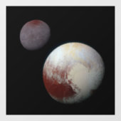 Pluto und Charon 9. oder Zwergplanet Sonnensystem Fensteraufkleber (Blatt)