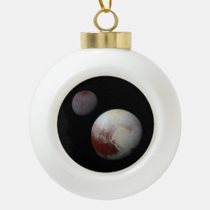 Pluto und Charon 9. oder Zwergplanet Sonnensystem Keramik Kugel-Ornament