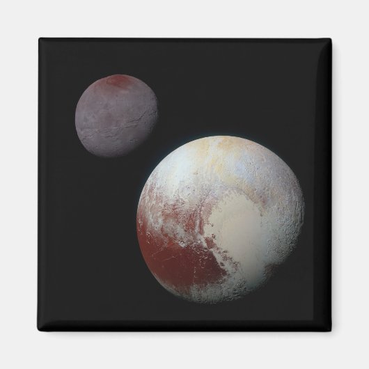 Pluto und Charon 9. oder Zwergplanet Sonnensystem Magnet (Vorne)