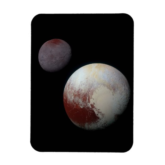 Pluto und Charon 9. oder Zwergplanet Sonnensystem Magnet (Vertikal)