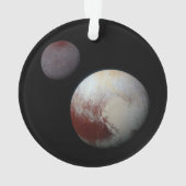 Pluto und Charon 9. oder Zwergplanet Sonnensystem Ornament (Rückseite)