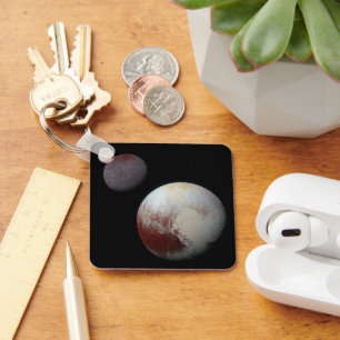 Pluto und Charon 9. oder Zwergplanet Sonnensystem Schlüsselanhänger