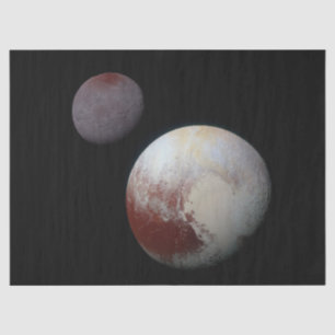 Pluto und Charon 9. oder Zwergplanet Sonnensystem Seidenpapier