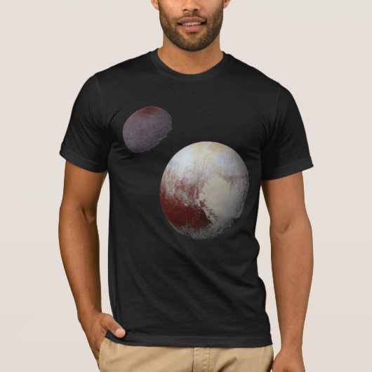 Pluto und Charon 9. oder Zwergplanet Sonnensystem T-Shirt (Vorderseite)