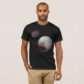 Pluto und Charon 9. oder Zwergplanet Sonnensystem T-Shirt (Vorne ganz)