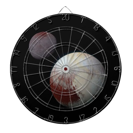 Pluto und Charon 9. Planet oder Zwergplanet Sonnen Dartscheibe (vorne)