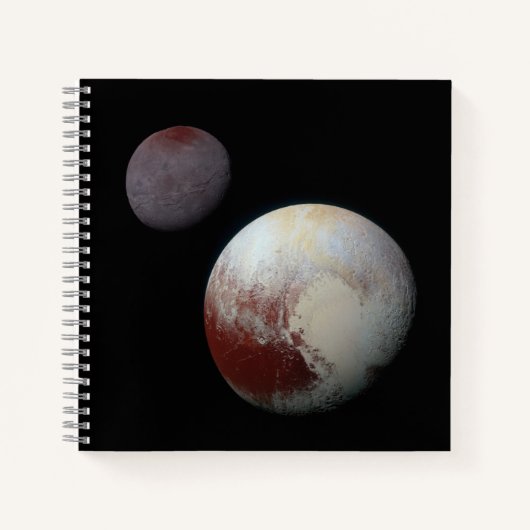 Pluto und Charon 9. Planet oder Zwergplanet Sonnen Notizblock (Vorderseite)