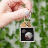 Pluto und Charon 9. Planet oder Zwergplanet Sonnen Schlüsselanhänger (Hand)