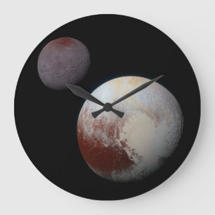 Pluto und Charon NASA - Neue Horizonte Große Wanduhr