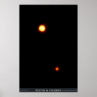 Pluto und Charon Poster