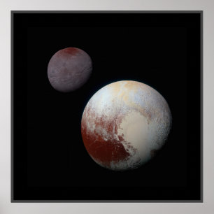 Pluto und Charon Poster