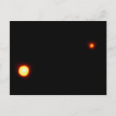 Pluto und sein Mond, Charon Postkarte (Vorderseite)