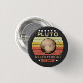Pluto Vergessen Sie 1930-2006 nie Button (Vorne & Hinten)