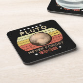 Pluto Vergessen Sie 1930-2006 nie Getränkeuntersetzer (Linke Seite)