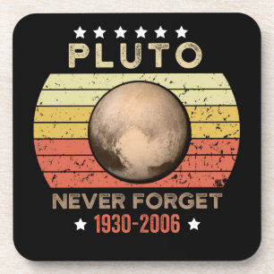 Pluto Vergessen Sie 1930-2006 nie Getränkeuntersetzer