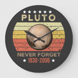 Pluto Vergessen Sie 1930-2006 nie Große Wanduhr