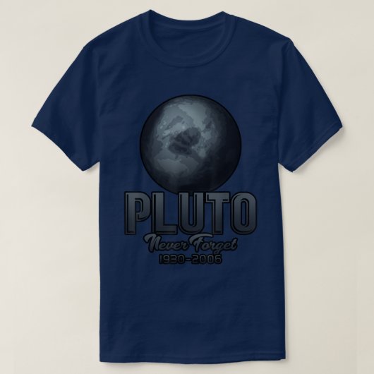 Pluto Vergessen Sie 1930-2006 nie T-Shirt (Design vorne)