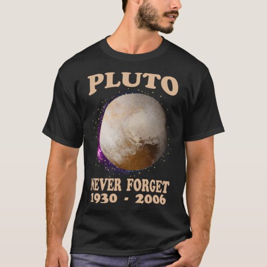 Pluto Vergessen Sie 1930 2006 nie T-Shirt (Vorderseite)