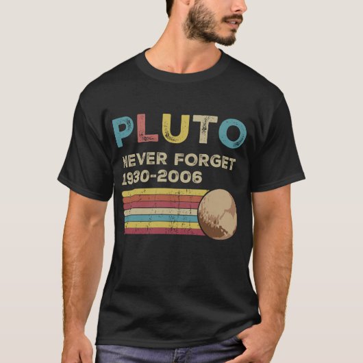 Pluto Vergessen Sie nie 1930 - 2006 T-Shirt (Vorderseite)