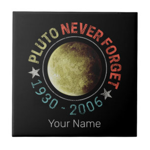 Pluto Vergessen Sie nie 1930-2006 Vintag Planet Re Fliese