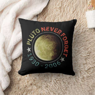 Pluto Vergessen Sie nie 1930-2006 Vintag Planet Re Kissen