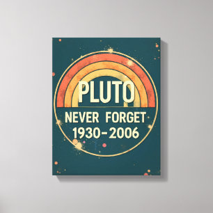 Pluto Vergessen Sie Nie 1930-2006 Vintage Retro Leinwanddruck