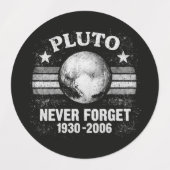 Pluto Vergessen Sie Nie Etiketten (Design 1)