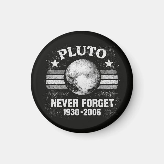 Pluto Vergessen Sie Nie Magnet (Vorne)