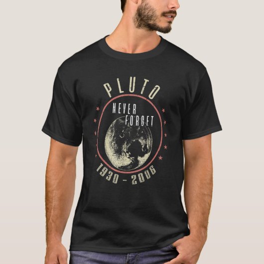 Pluto Vergiss die Retro Science Space Astronomie n T-Shirt (Vorderseite)