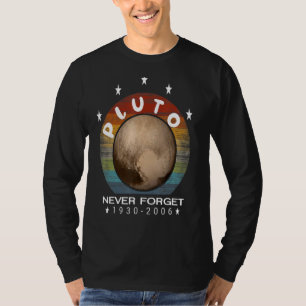 Pluto Vergiss nie das Vintage Design der Weltraumw T-Shirt