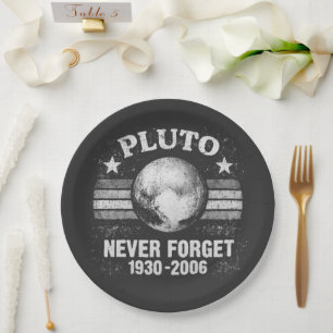 Pluto vergiss nie pappteller