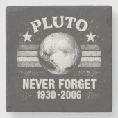 Pluto vergiss nie steinuntersetzer (Vorderseite)