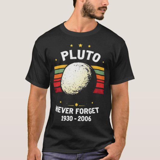 Pluto Vergiss nie Vintage Hommage T-Shirt (Vorderseite)