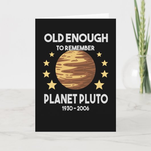 Pluto Vintage Planet Pluto Tag Raum Galaxy Karte (Vorderseite)