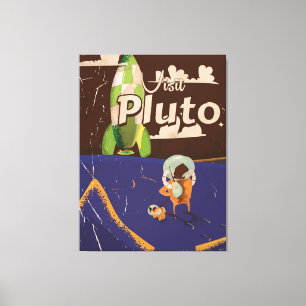 Pluto Vintage Reiseplakat Leinwanddruck