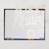 Pluto Vintage Reiseplakat Postkarte (Rückseite)