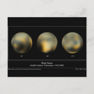 Pluto vom Hubble-Weltraumteleskop der NASA Postkarte