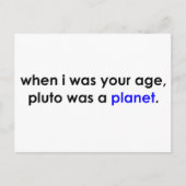 Pluto war ein Planet? Postkarte (Vorderseite)