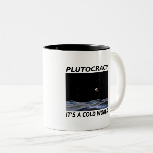 Plutocracy-Tasse Zweifarbige Tasse (VorderseiteRechts)