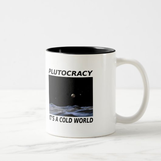 Plutocracy-Tasse Zweifarbige Tasse (Rechts)