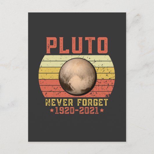 pluuto NEVER VERGESSEN Postkarte (Vorderseite)
