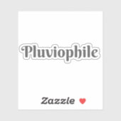 Pluviophile (grau) aufkleber (Blatt)