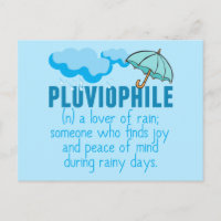 Pluviophile Rain Lover Hübsch Blauer Schirm
