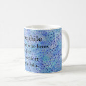 Pluviophile - Regen-Liebhaber-Tasse Kaffeetasse (VorderseiteRechts)