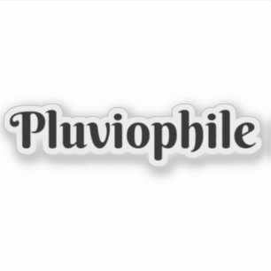 Pluviophile (schwarz) aufkleber