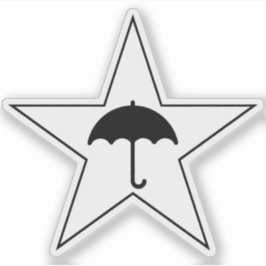 Pluviophile Star (weiß) Aufkleber