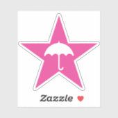 Pluviophile Stern (pink) Aufkleber (Blatt)