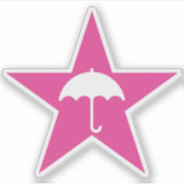 Pluviophile Stern (pink) Aufkleber (Vorderseite)